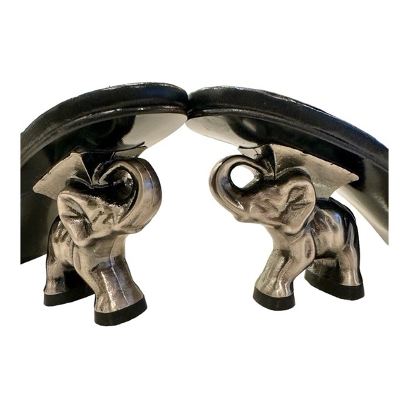 Vintage Ramon Tenza metallic  elephant heel mules new never worn 7.5 - Picture 4 of 9